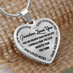 Grandma Loves You - Heart Necklace