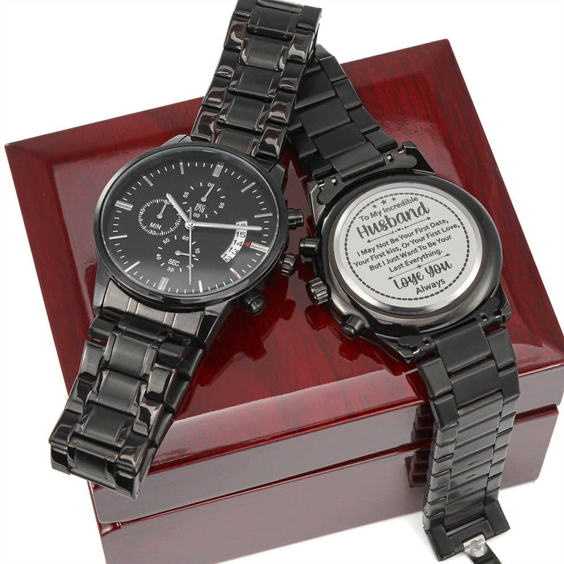 To My Husband Your Last Everything (Charcoal Black) – Men's Watch