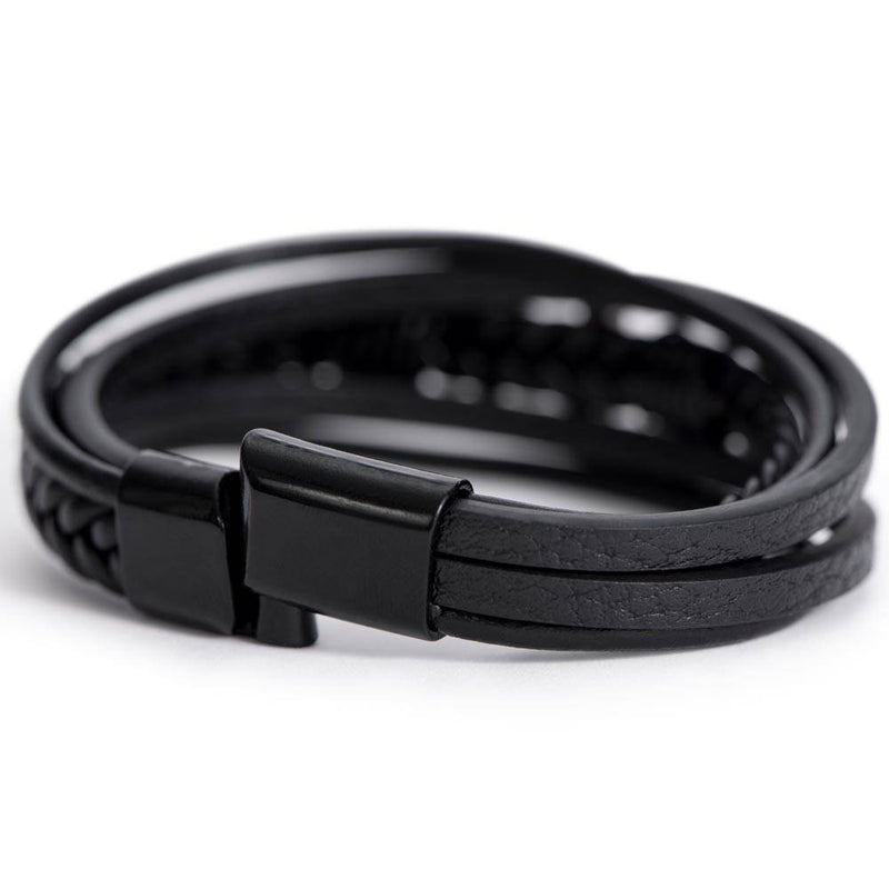 Hold Tightly - Cross Leather Bracelet